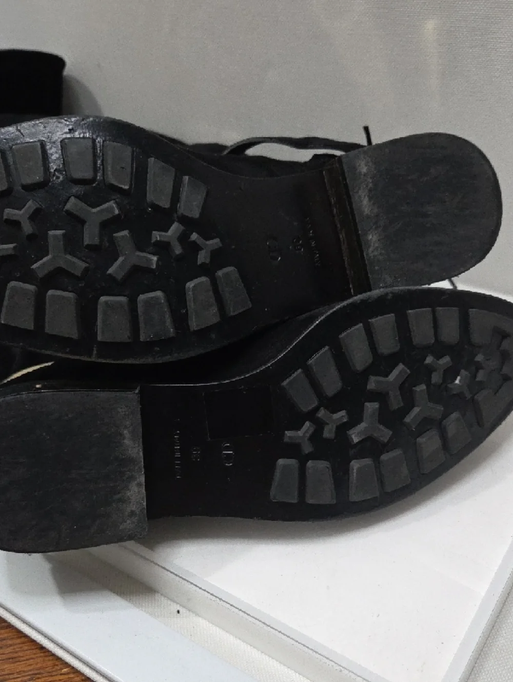 Black Chrisrian Dior Suede Boots Size 39